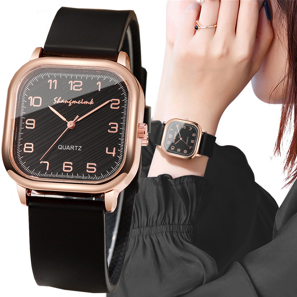 Fashion Square Women Watches C - Silicone Band Women reseña y precio