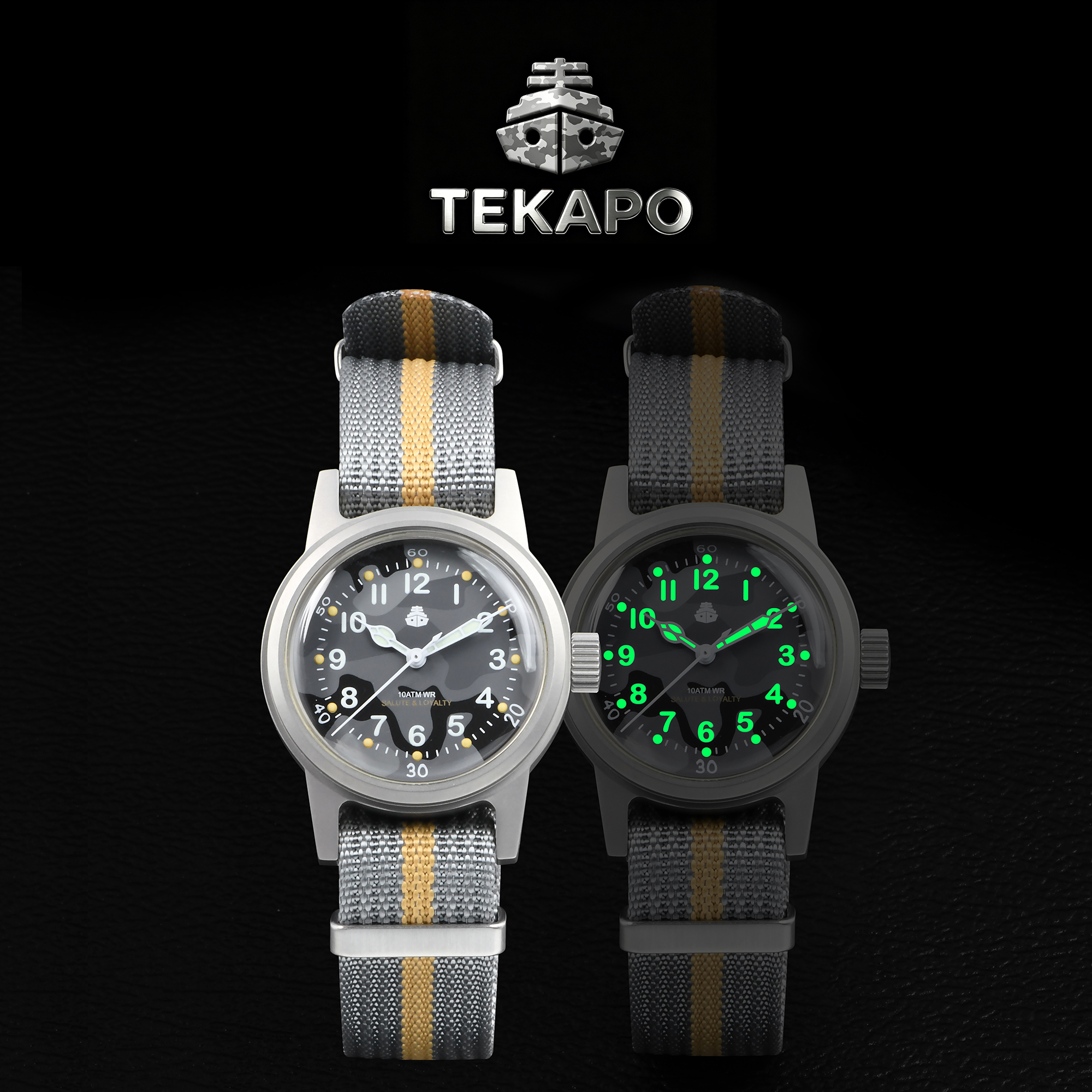 TEKAPO Replica World War II Re - Canvas Strap Watch reseña y precio