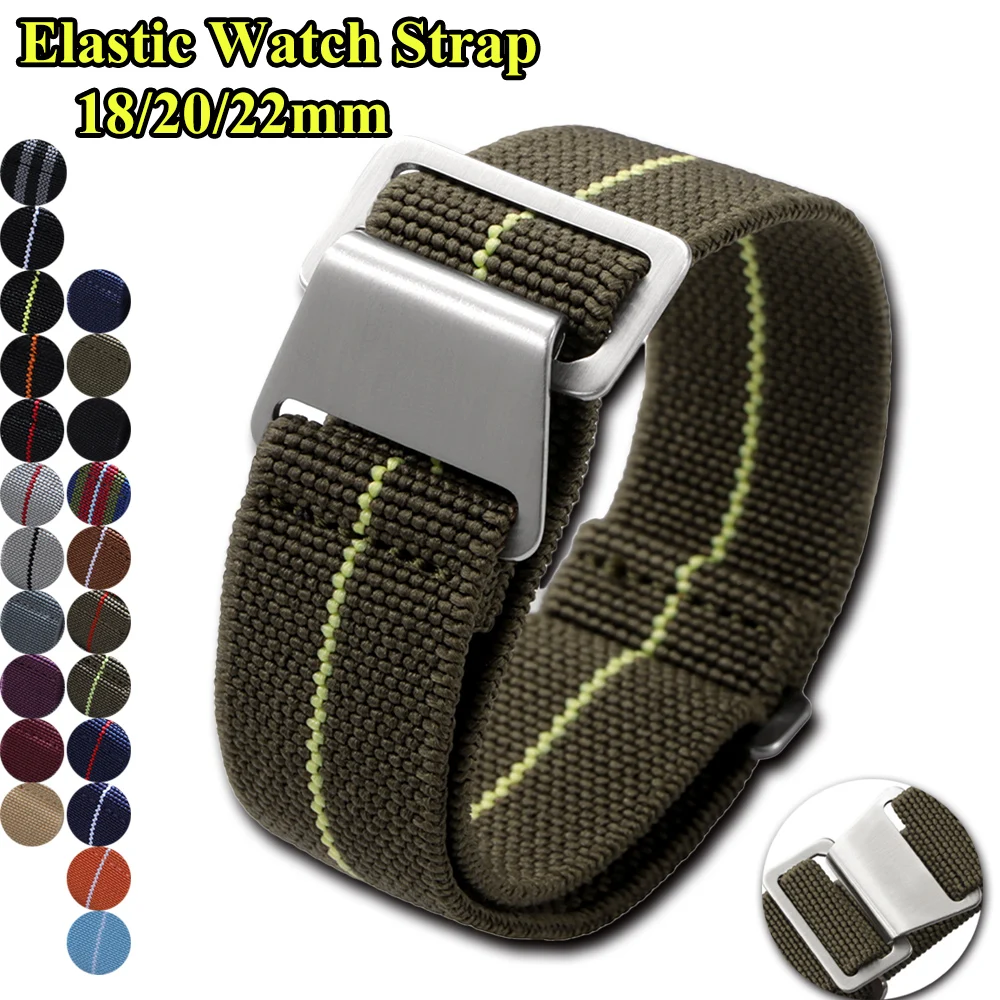 Elastic Watch Strap 18mm 20mm  - Parachute Strap Elastic reseña y precio