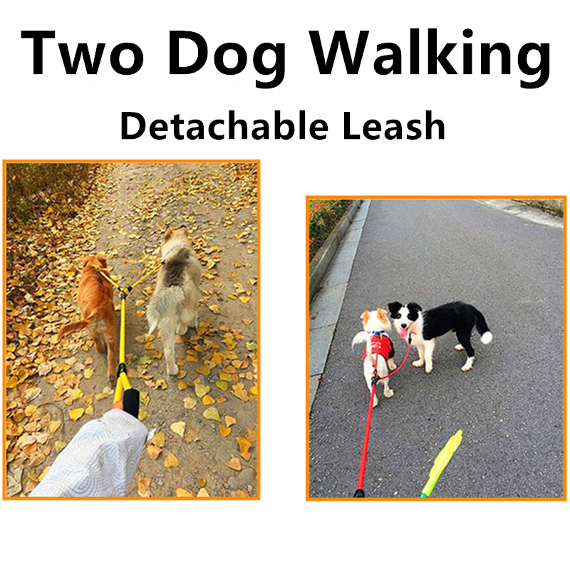 Dog Leash Double Leashes for D - Leather Strap Quick Release reseña y precio