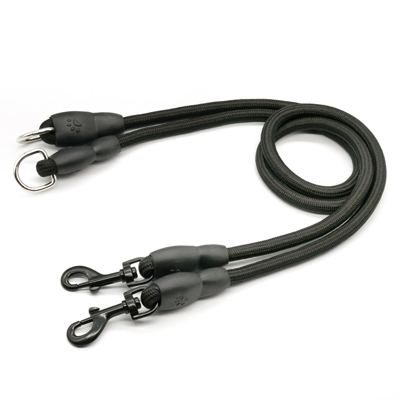 Dog Leash Double Leashes for D - Leather Strap Quick Release reseña y precio