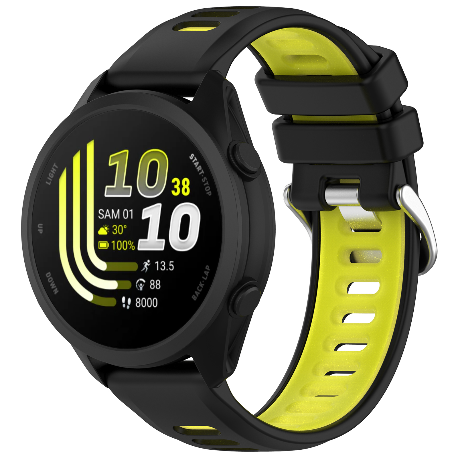 Dual-Color Silicone Sport Watc - Silicone Watch Band 22Mm reseña y precio