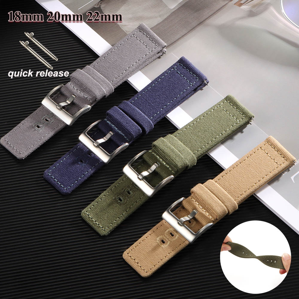 Nylon Woven Canvas Watch Band  - Perlon Strap Woven reseña y precio