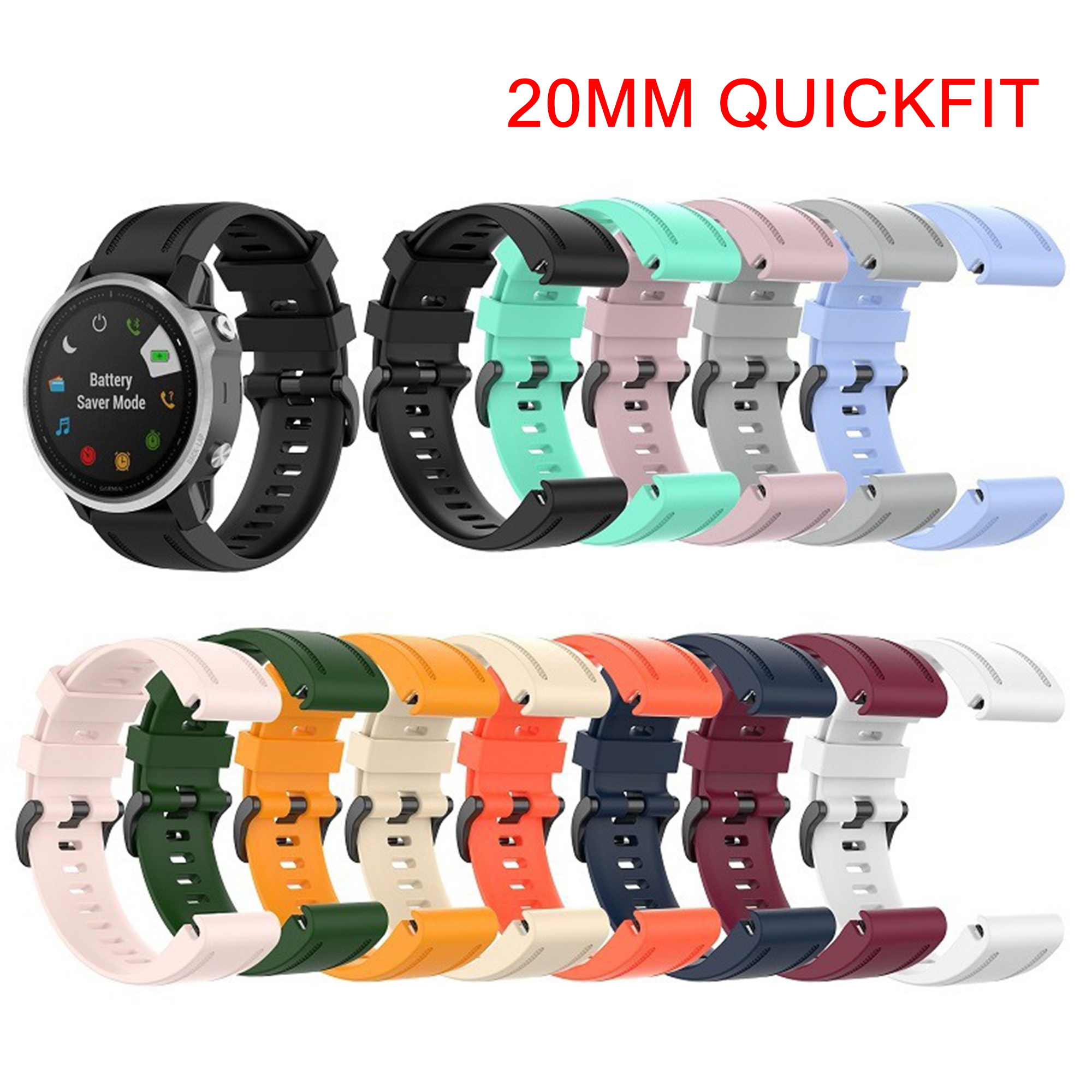 QuickFit 26mm 20mm 22mm Watchb - Silicone Watch Band 22Mm reseña y precio