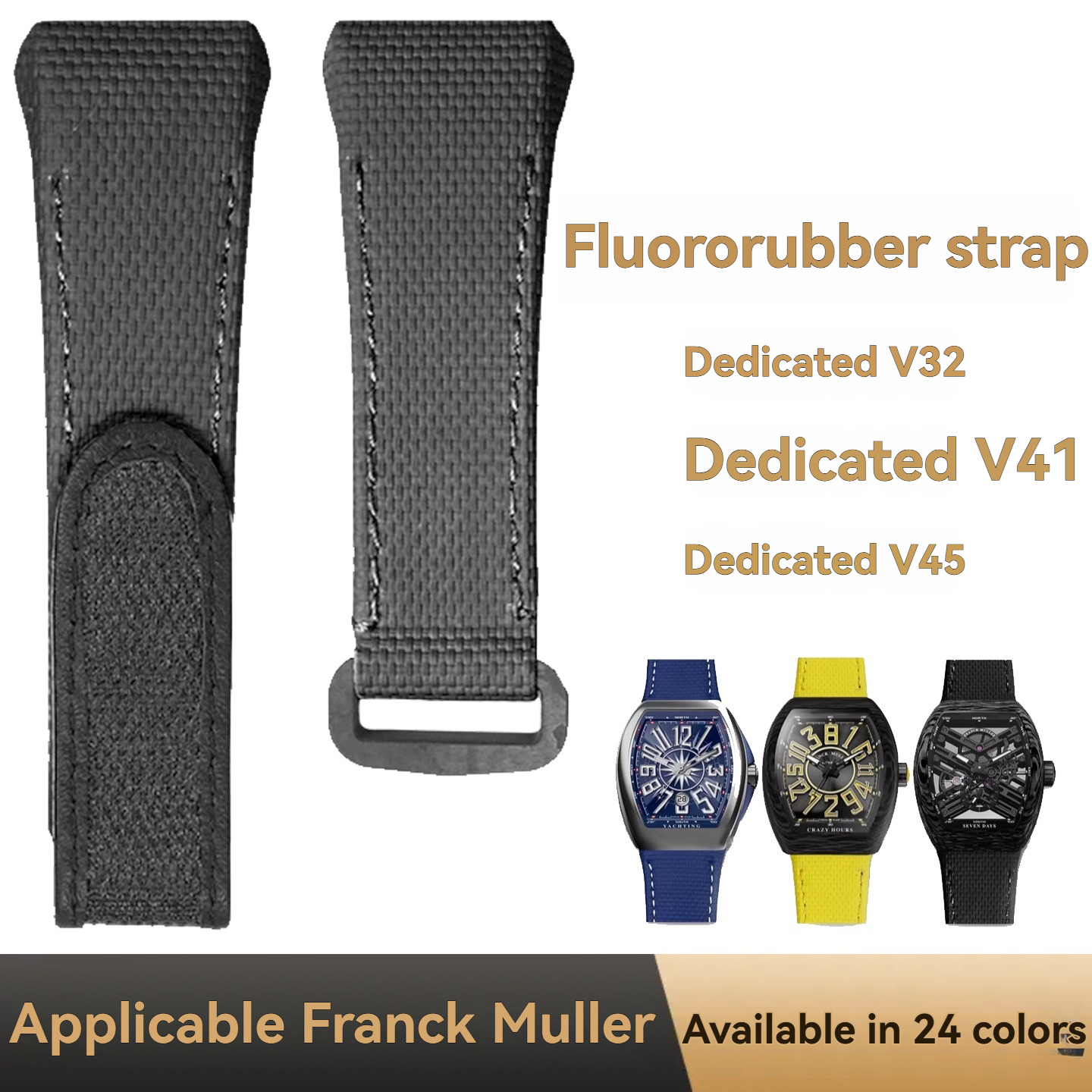 For Franck Muller V45 Fluororu - Leather Strap Quick Release reseña y precio