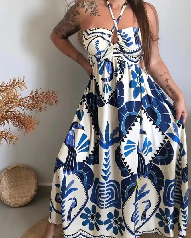 Summer Dress Woman  Vintage Tr - Tropic Strap Vintage reseña y precio