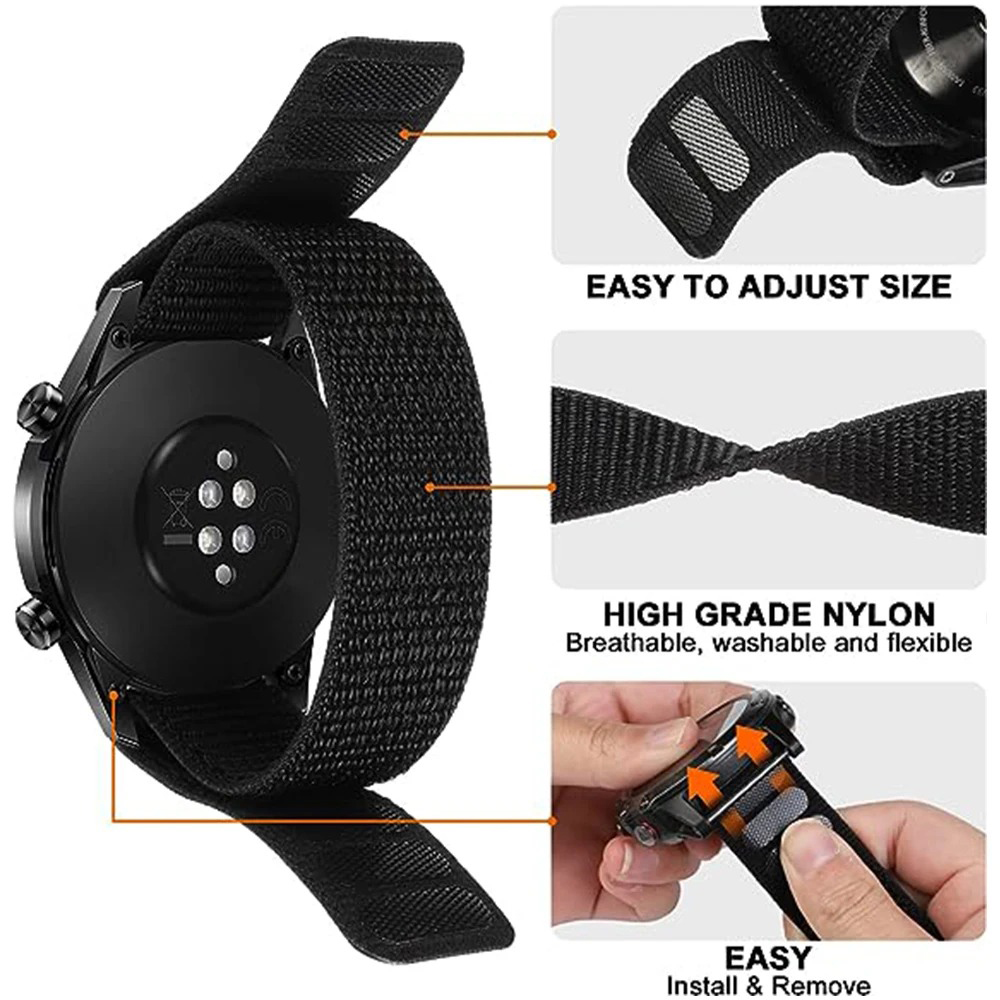 26/22mm Hook Loop Nylon Watch  - Sport Loop Velcro reseña y precio
