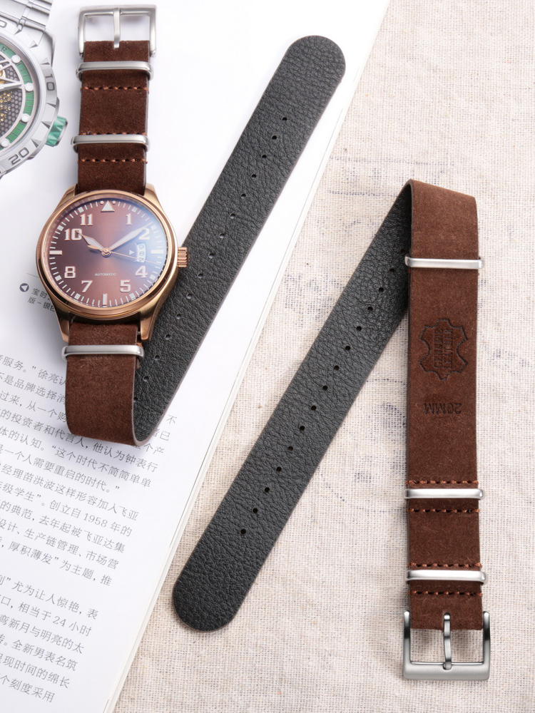 HEMSUT Genuine Leather Watch B - Tropic Strap Vintage reseña y precio