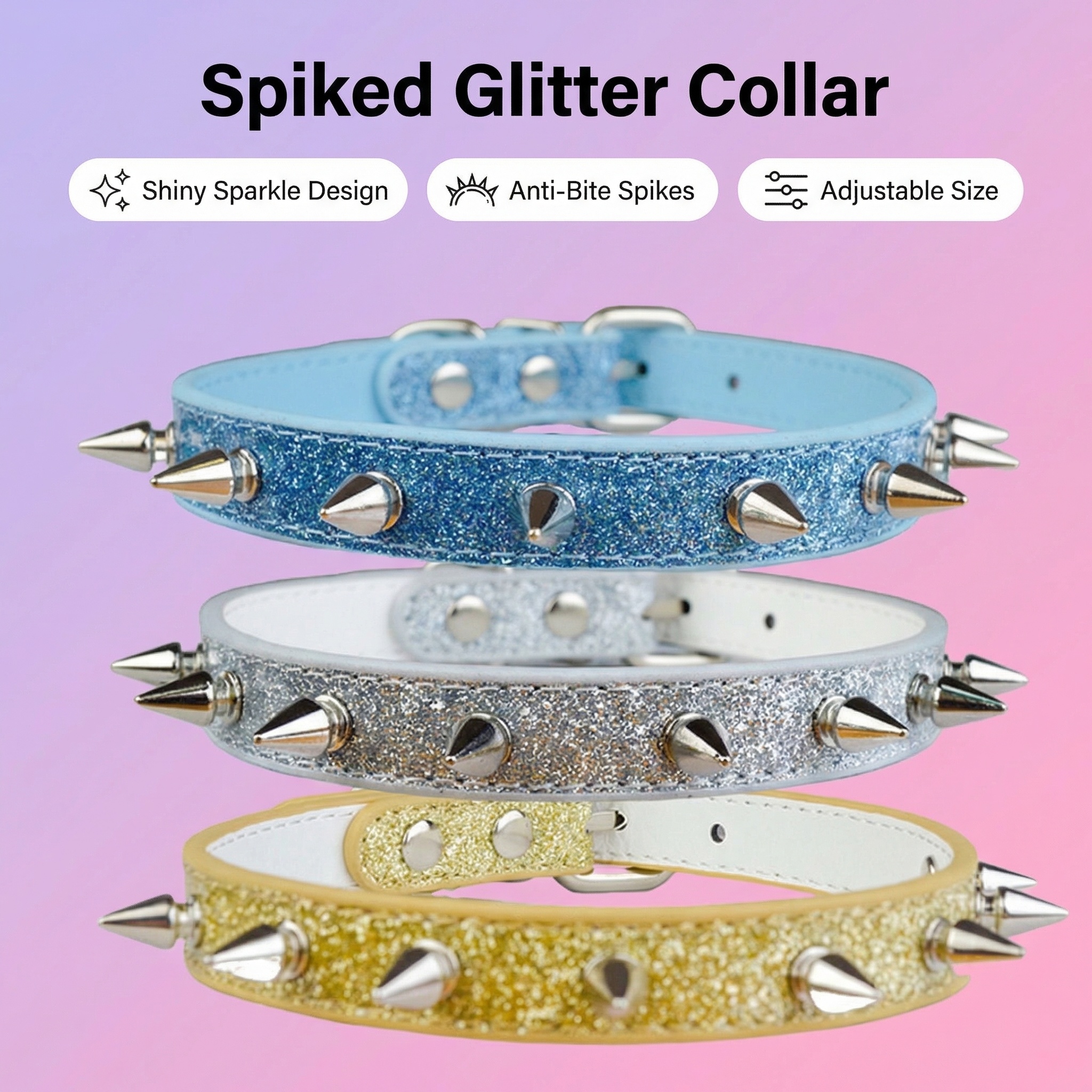 Punk Style Rivet Pet Collar Le - Leather Strap Quick Release reseña y precio