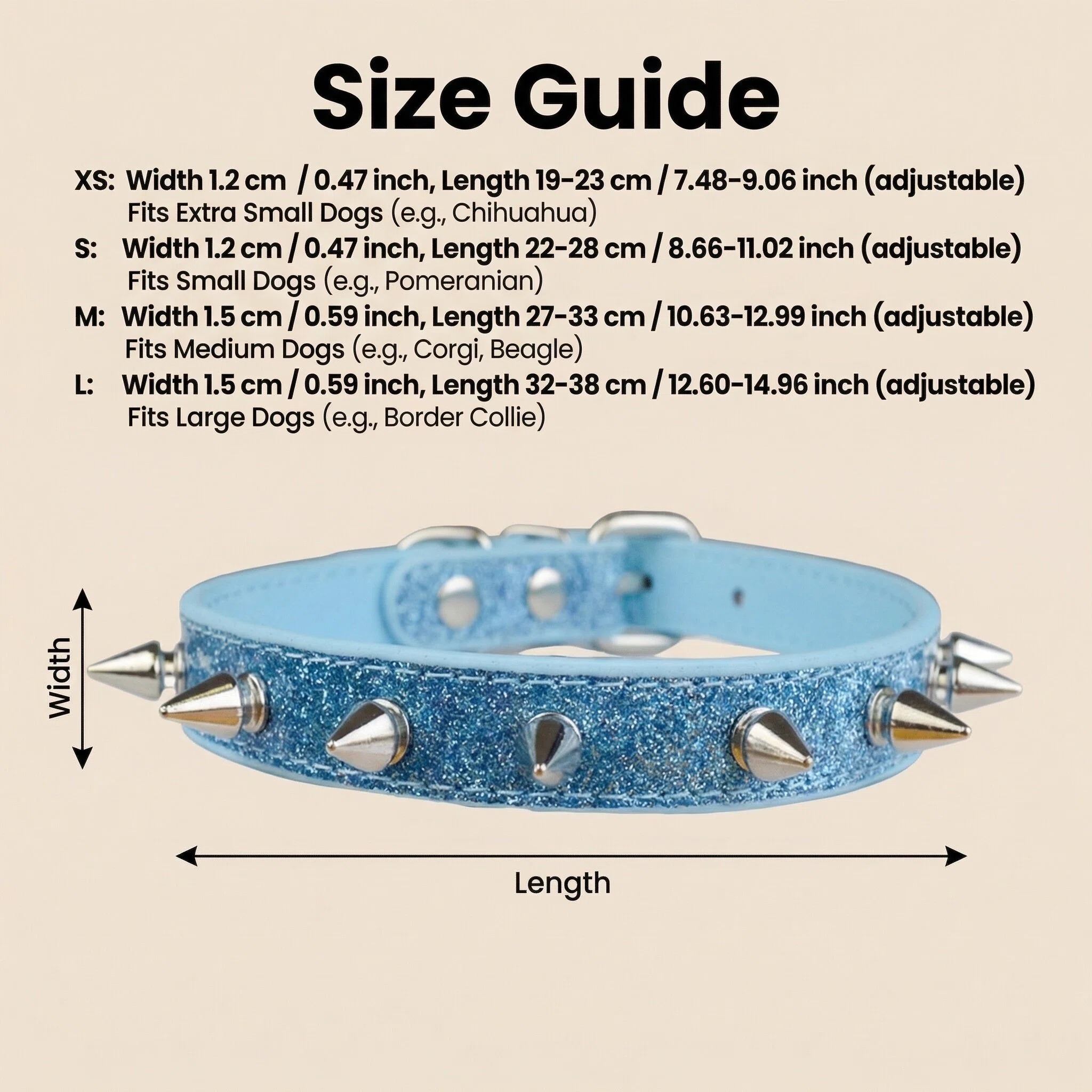 Punk Style Rivet Pet Collar Le - Leather Strap Quick Release reseña y precio