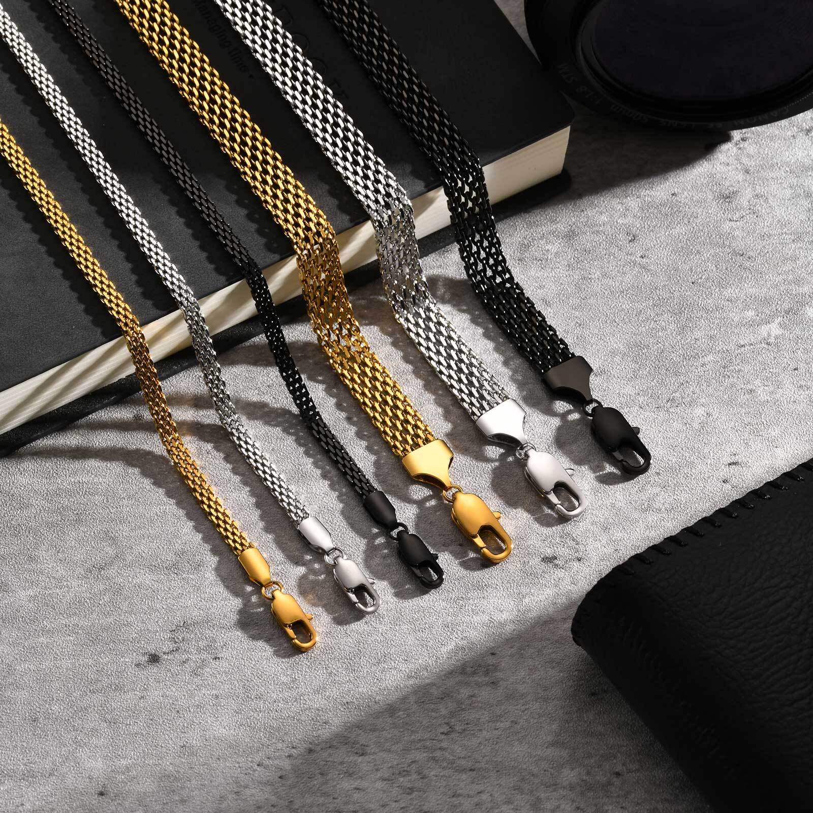 3/8mm Mesh Strap Chain Bracele - Mesh Strap Metal reseña y precio