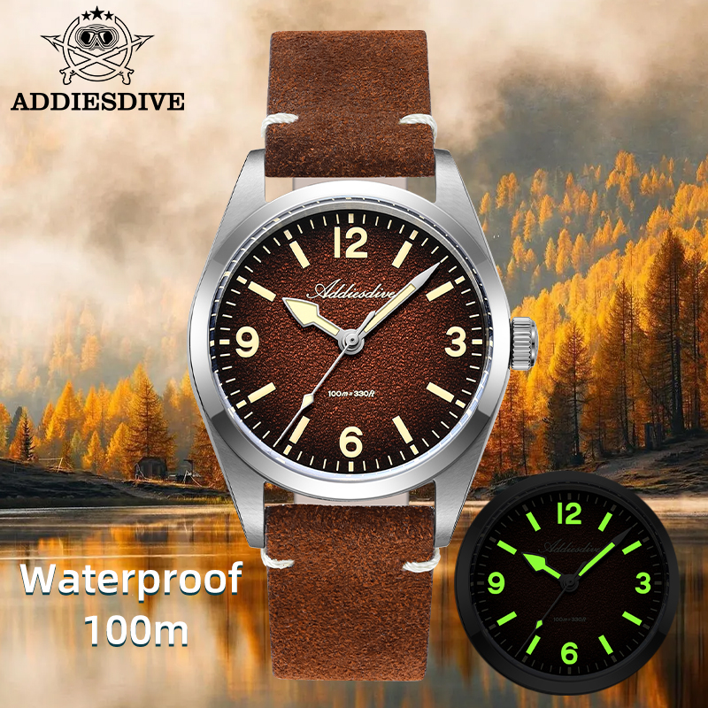 ADDIESDIVE Japan 2035 Super Lu - Suede Strap Watch reseña y precio