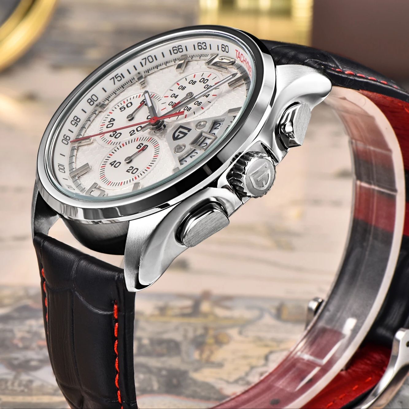 Pagani PD3306 Mens Quartz Watc - Leather Watch Band Men reseña y precio