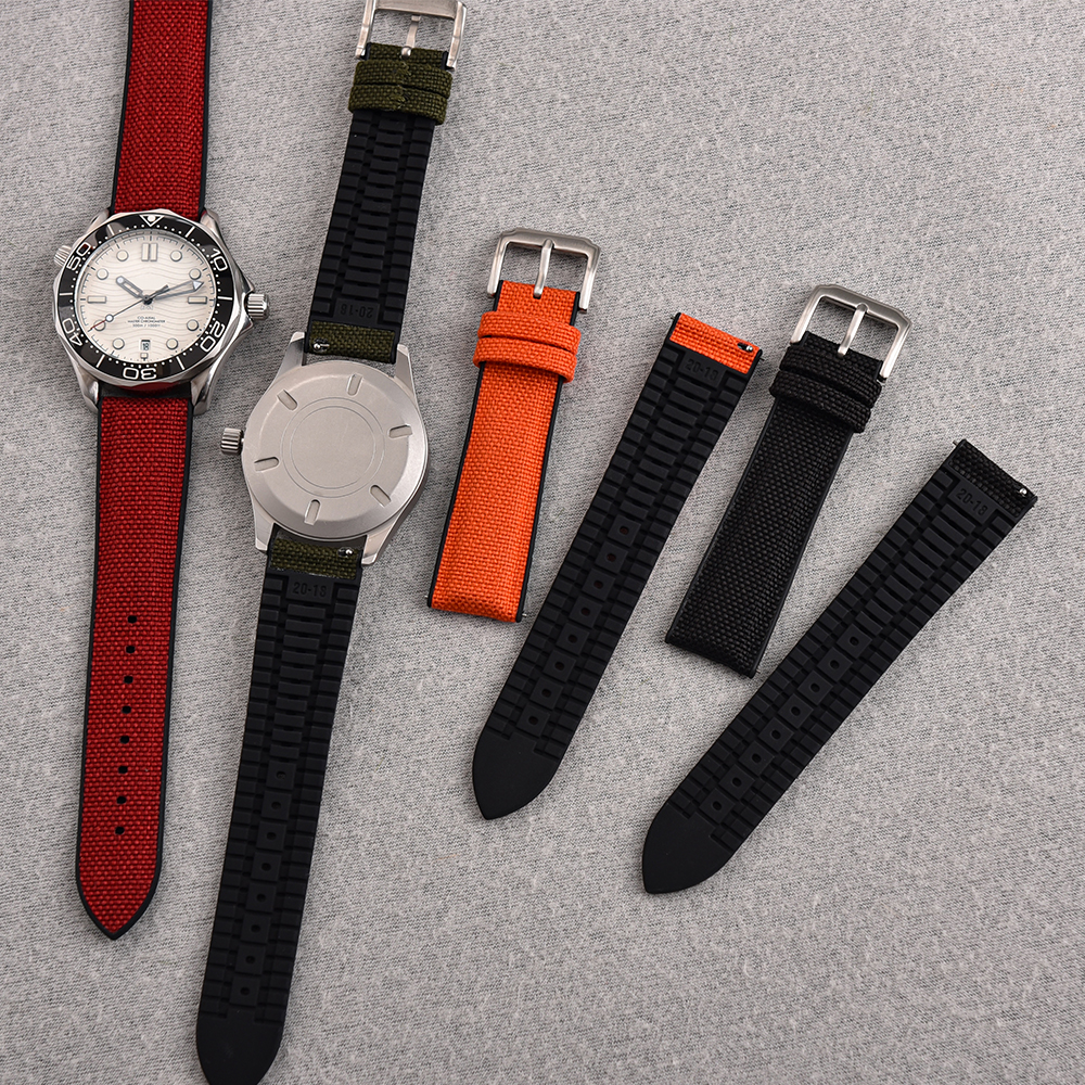 New Design Sailcloth Rubber St - Canvas Strap Watch reseña y precio