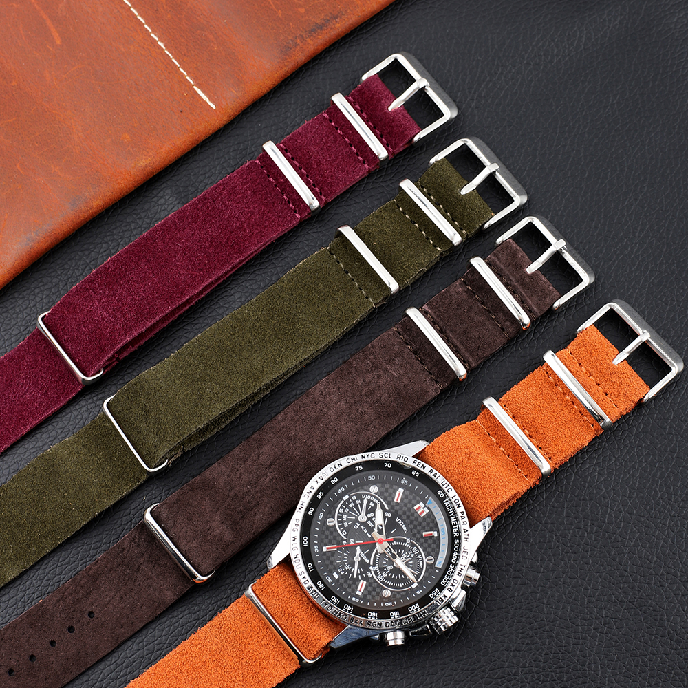 18mm 20mm 22mm Vintage Soft Su - Suede Strap Watch reseña y precio