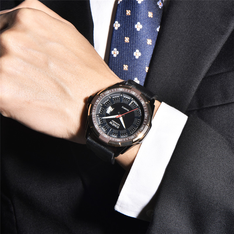 Men XINEW Brand Watches Studen - Leather Watch Band Men reseña y precio