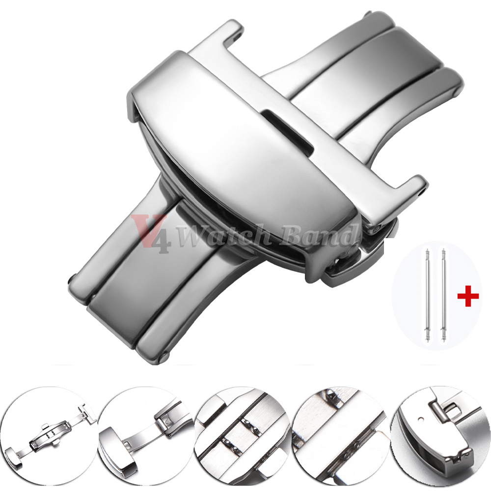 Polished Matte Double Button W - Butterfly Clasp Deployant reseña y precio