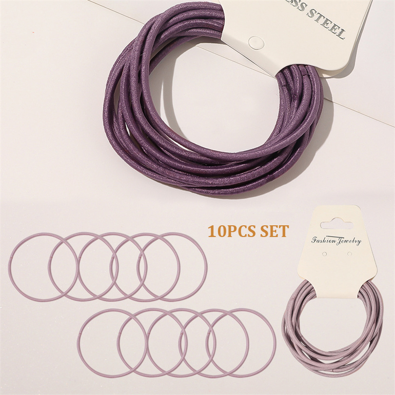 10PCS Women Girls Simple Basic - Silicone Band Women reseña y precio