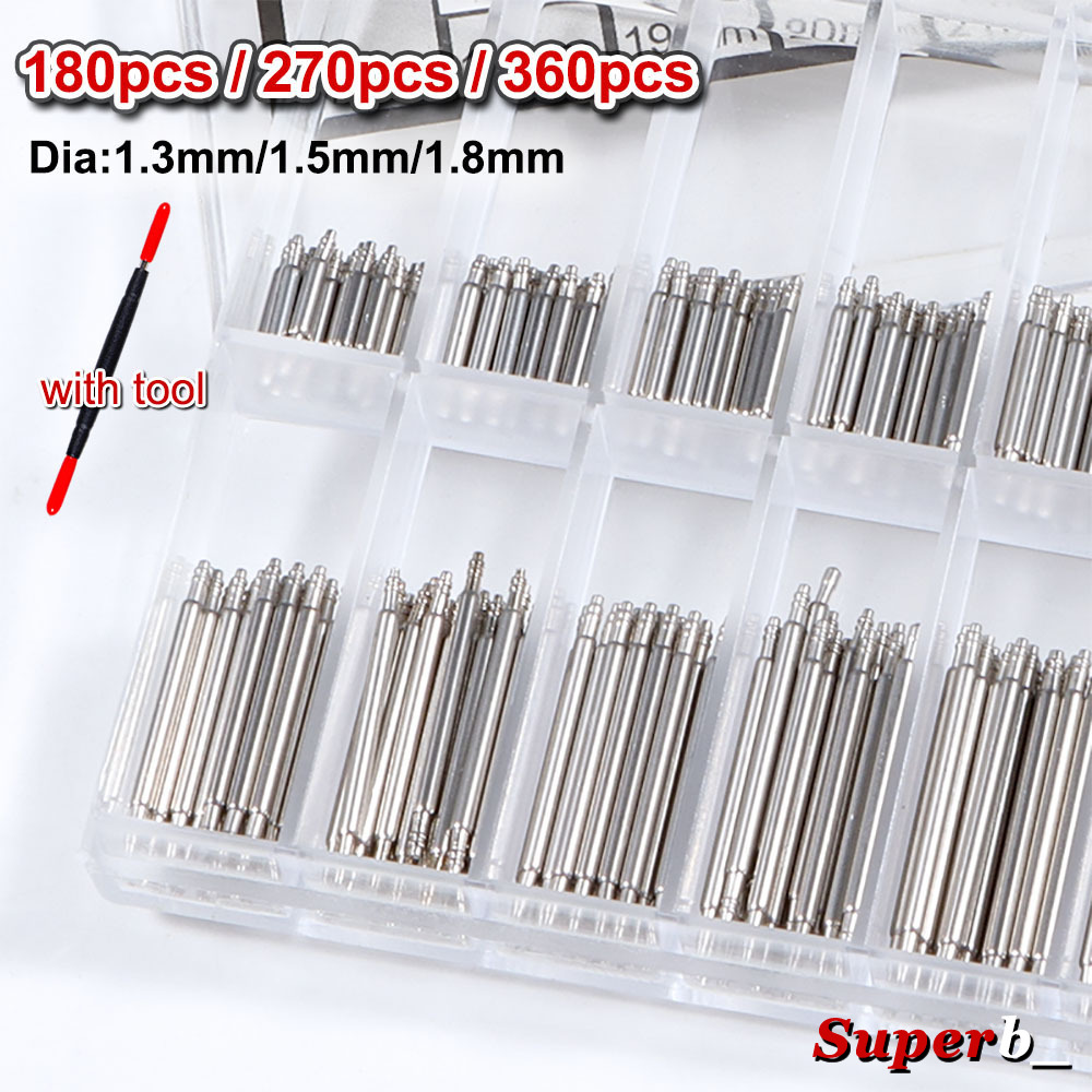 360pcs Dia 1.3mm/1.5mm/1.8mm S - Spring Bar Tool Set reseña y precio