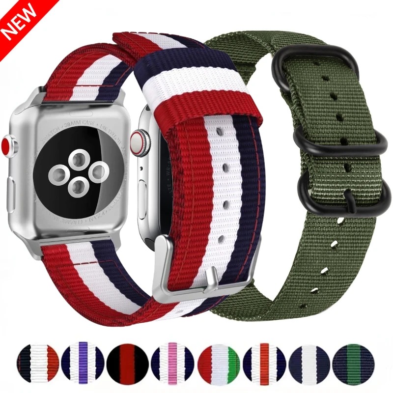 Nylon Canvas Strap For Apple W - Canvas Strap Watch reseña y precio