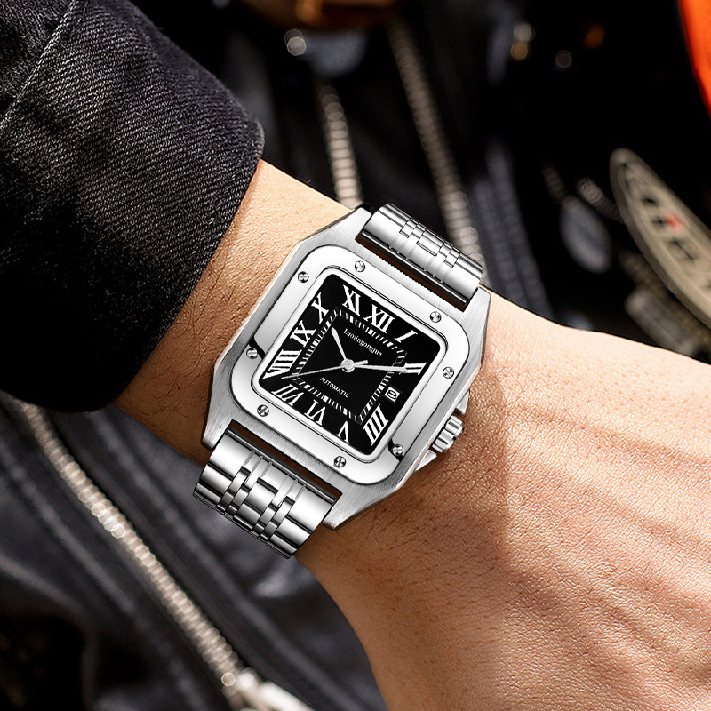 High-End Luxury Square Automat - Butterfly Clasp Deployant reseña y precio