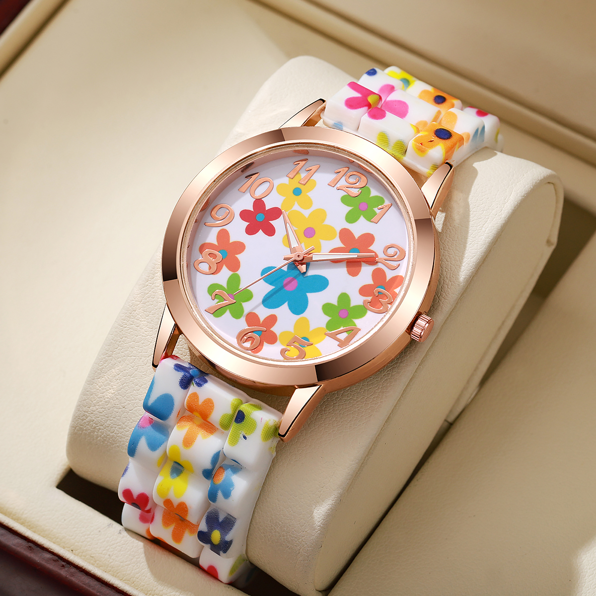 Fashion Flowers Printed Women  - Silicone Band Women reseña y precio