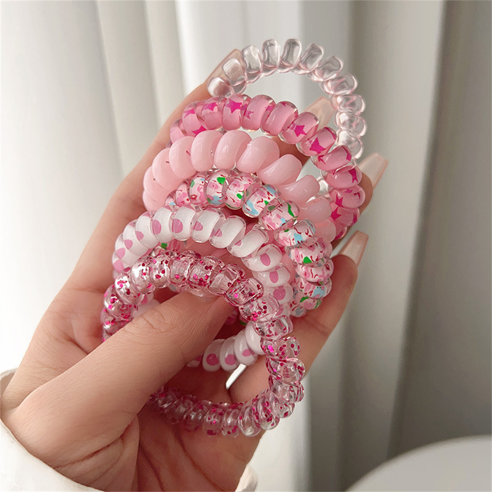 6pcs Sweet Cute Colorful Spira - Silicone Band Women reseña y precio